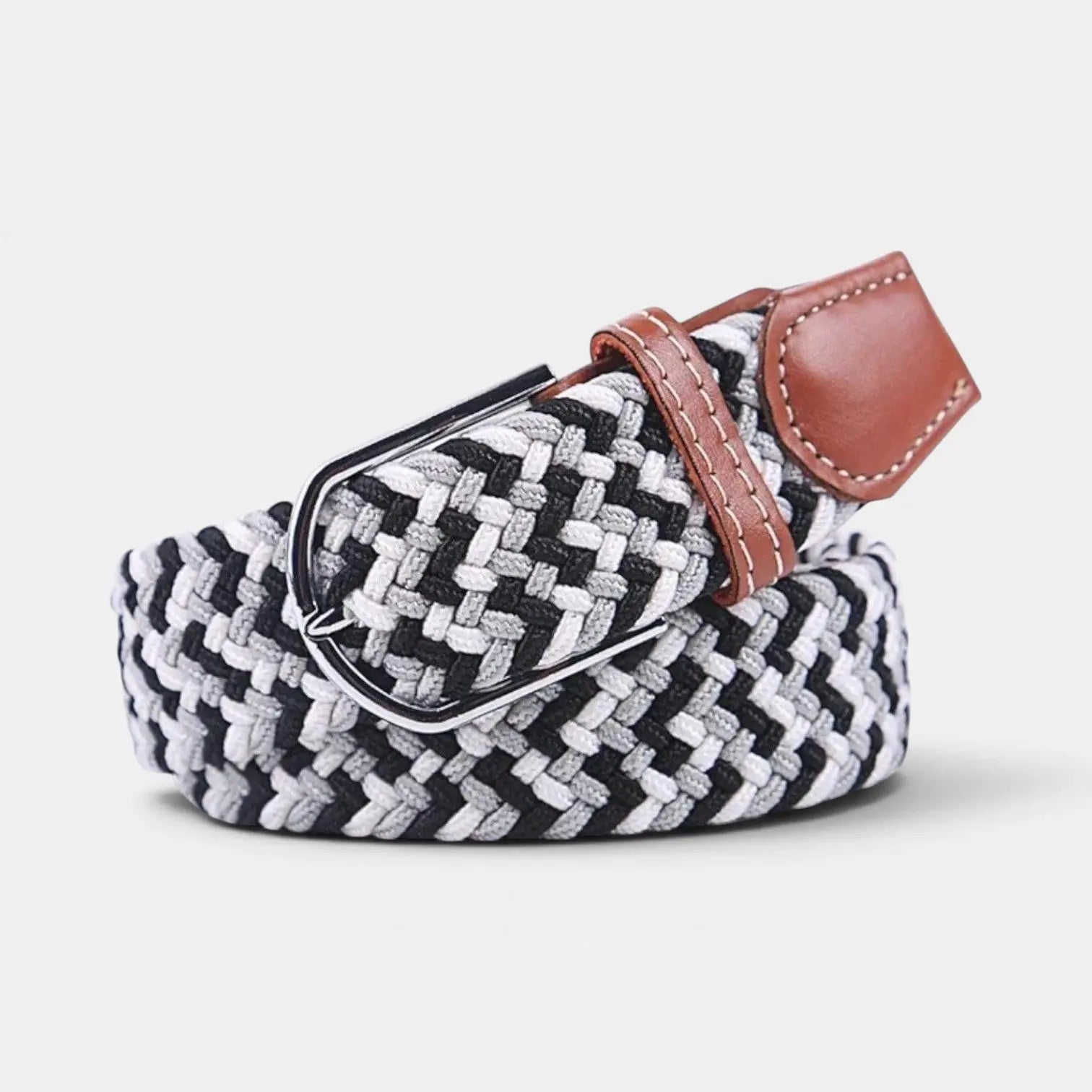 Woven Elastic Belt with Stitched Finish No Holes | Delvox | Beltary