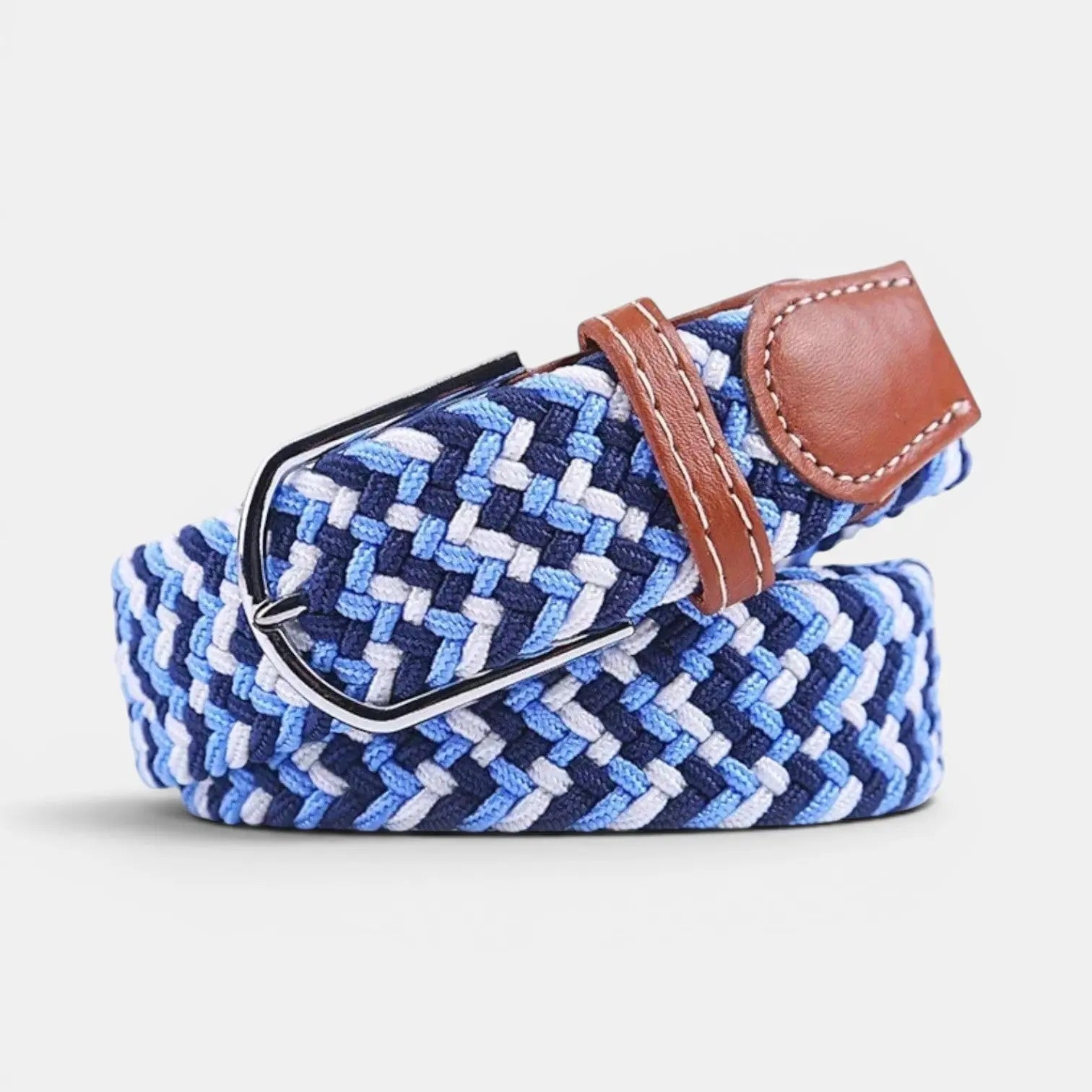 Woven Elastic Belt with Stitched Finish No Holes | Delvox | Beltary
