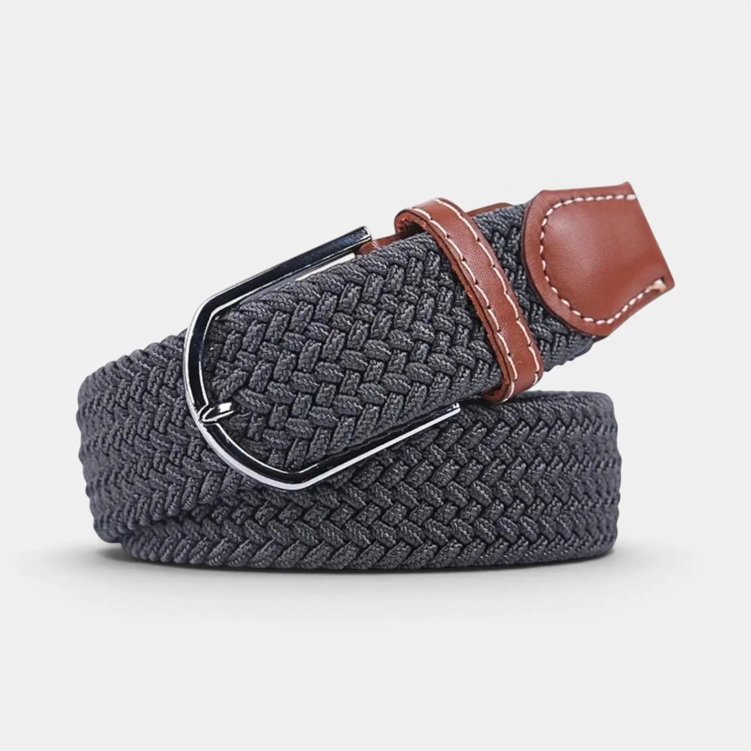 Woven Elastic Belt with Stitched Finish No Holes | Delvox | Beltary