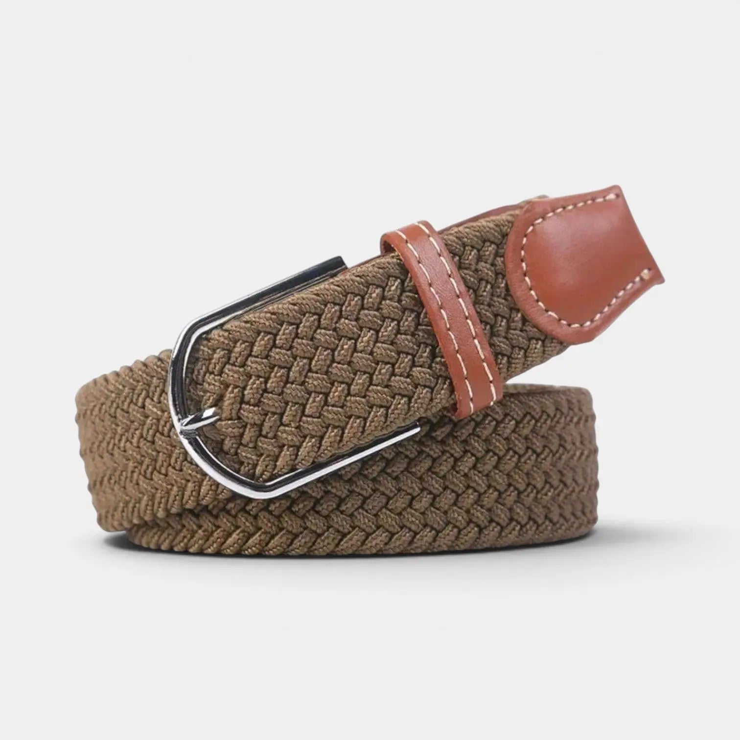 Woven Elastic Belt with Stitched Finish No Holes | Delvox | Beltary