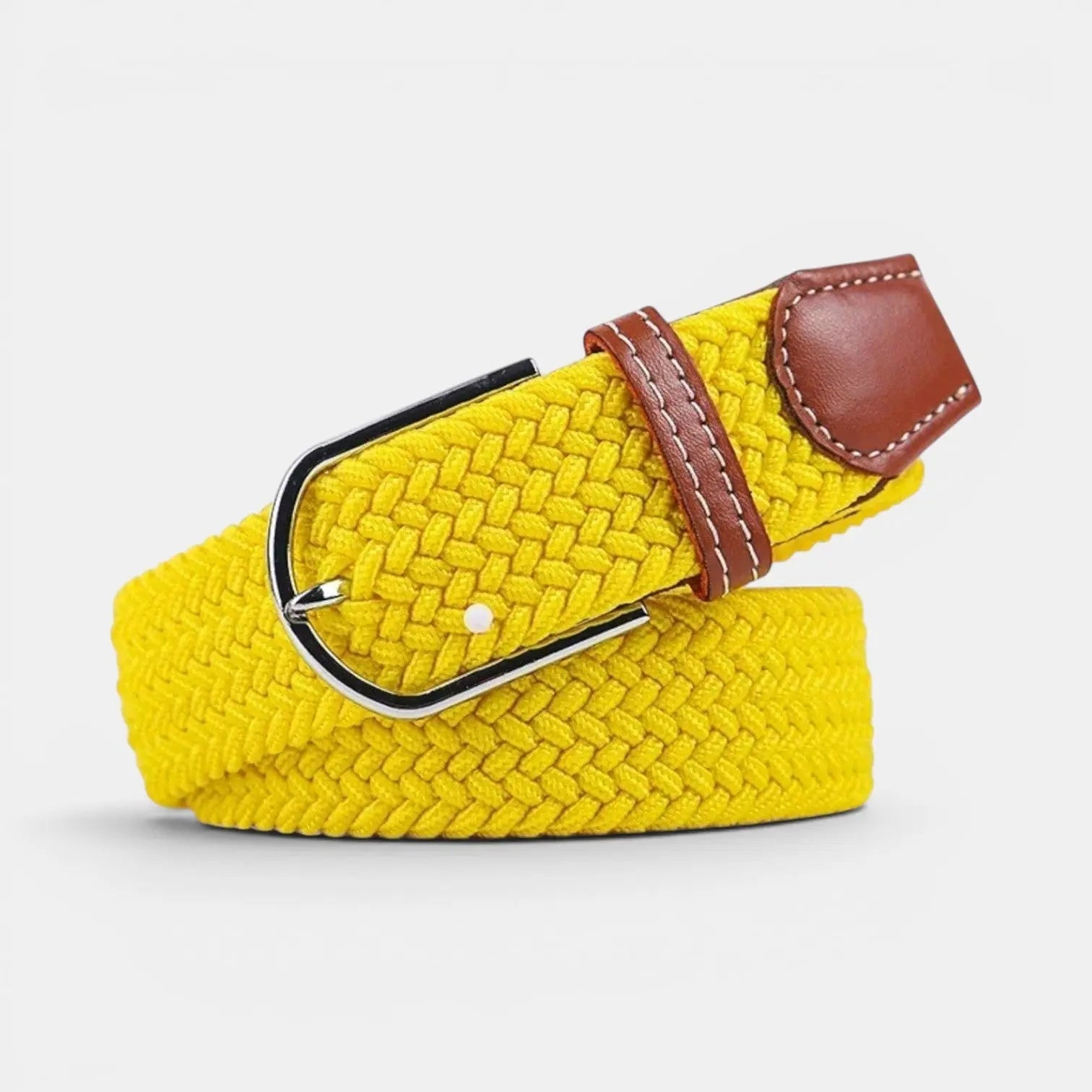 Woven Elastic Belt with Stitched Finish No Holes | Delvox | Beltary