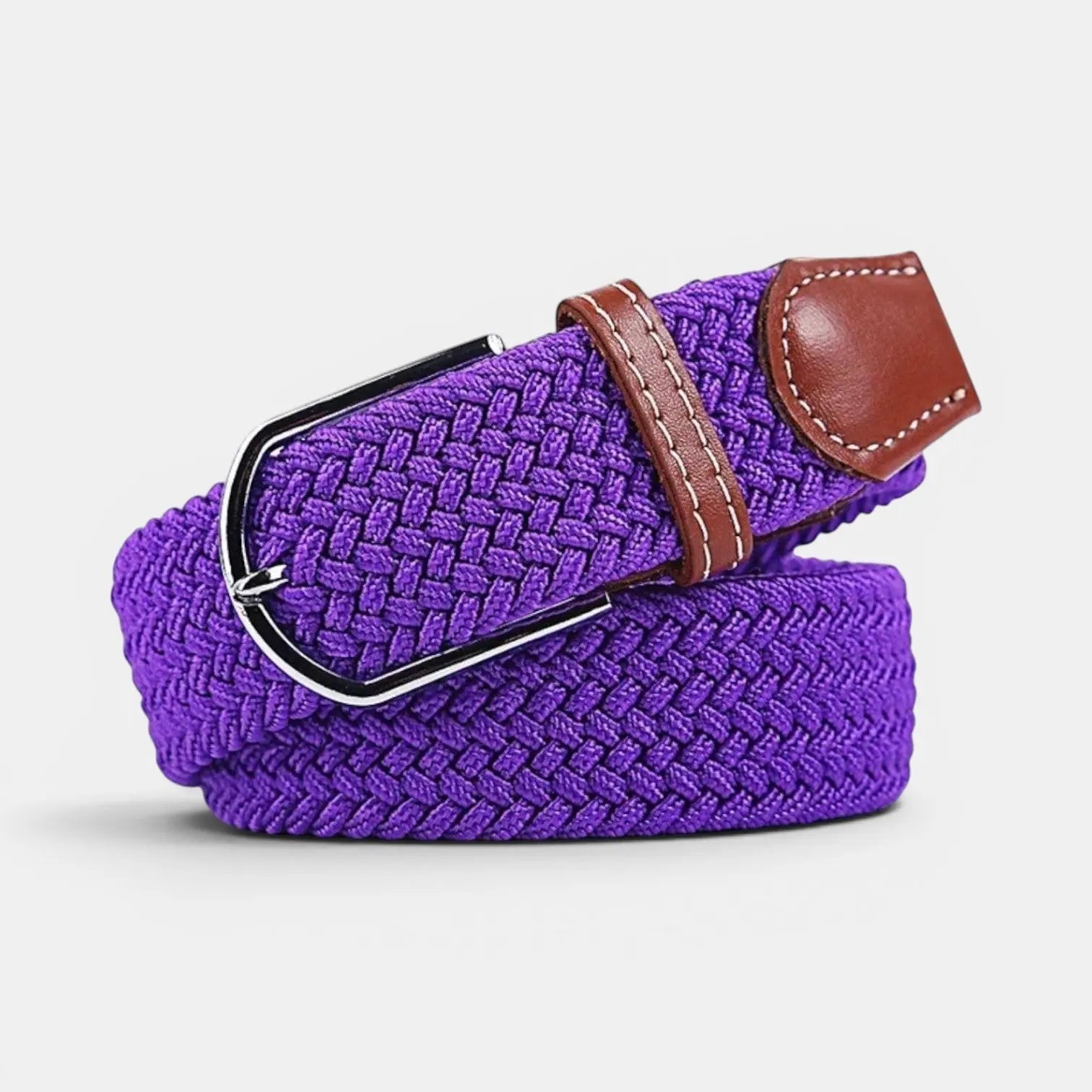 Woven Elastic Belt with Stitched Finish No Holes | Delvox | Beltary