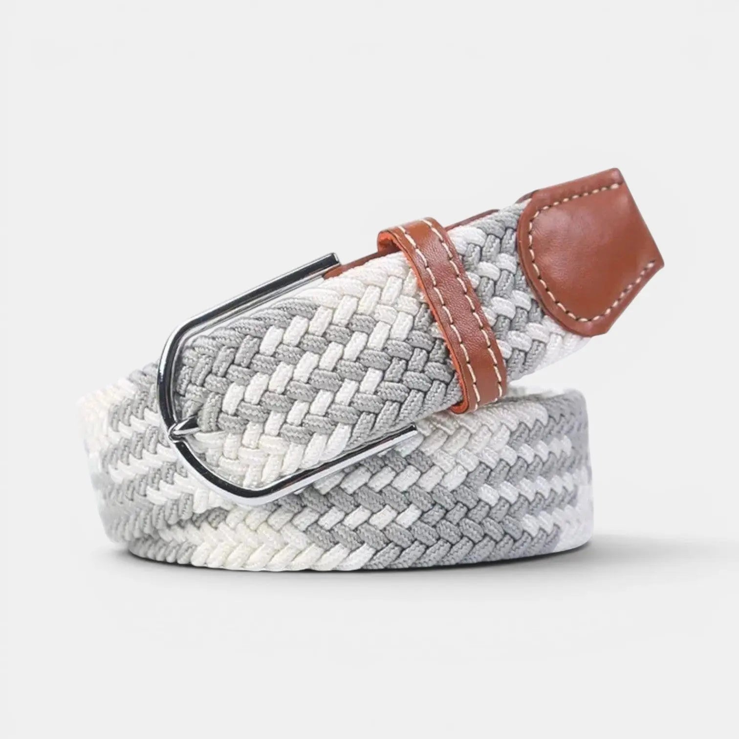 Woven Elastic Belt with Stitched Finish No Holes | Delvox | Beltary
