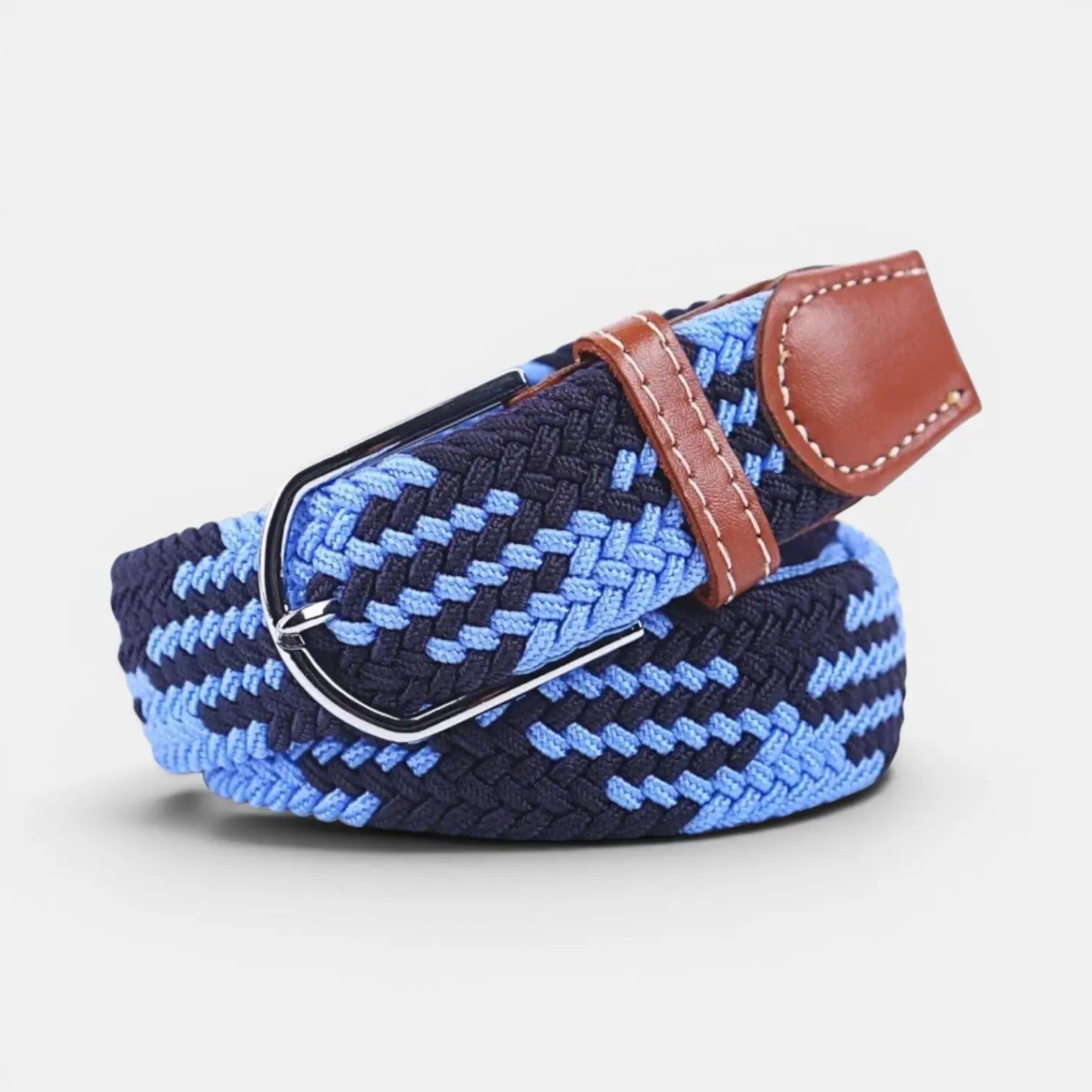 Woven Elastic Belt with Stitched Finish No Holes | Delvox | Beltary