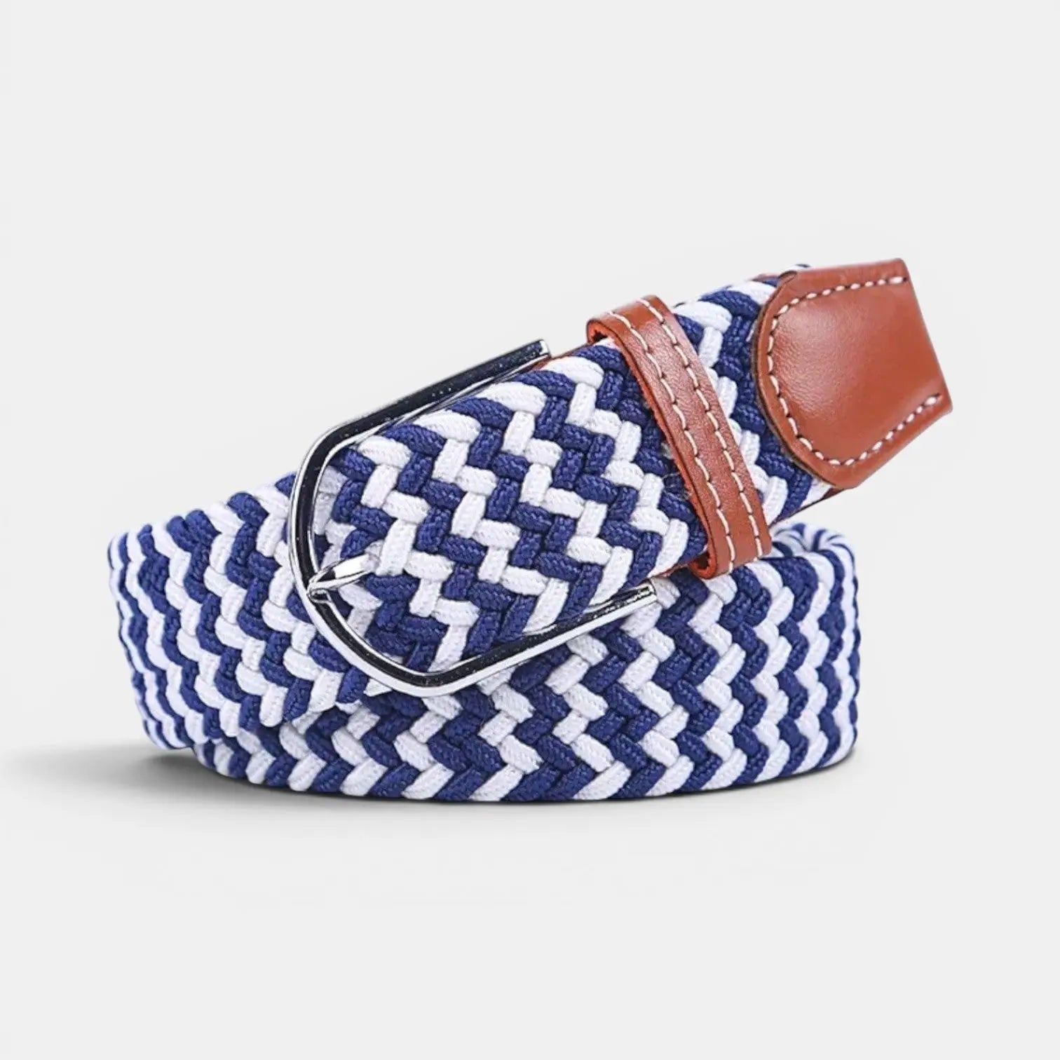 Woven Elastic Belt with Stitched Finish No Holes | Delvox | Beltary